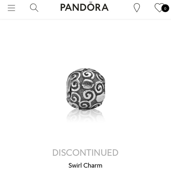 Discontinued Pandora Swirl Charm - Picture 1 of 3